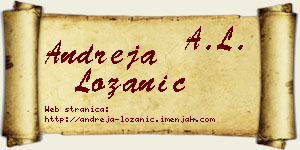 Andreja Lozanić vizit kartica